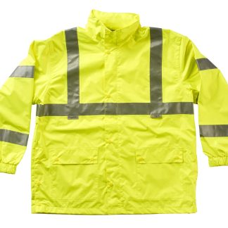 Xtreme Visibility - Class 3, Breathable Rain Jacket – RW2105J with screenprinted logo on back