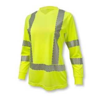 Radians ST21W Class 3 High Visibility Women's Long Sleeve Safety T-Shirt with Max-Dri™ – ST21W-3PGS